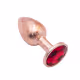 Plug Anal de Luxo Dourado com Pedra Tamanho G 9,6cm x 4,2cm (2)