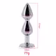 Plug Anal Escalonado em Aço 10,4cm x 3,6cm Base com Pedra Vermelho 77g (5)