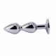 Plug Anal Escalonado em Aço 10,4cm x 3,6cm Base com Pedra Vermelho 77g (4)