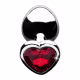 Plug Anal com Joia Coração Vermelha Tamanho P 7cm X 2,8cm (1)
