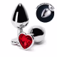 Plug Anal com Joia Coração Vermelha Tamanho P 7cm X 2,8cm (2)