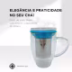 Caneca de Chá de Vidro com Infusor Rebel Duo Cup Moncloa - Preto (4)