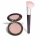 Combo Iluminador em Pó Compacto Rosa Roseluz  5g + Pincel Multiefeitos (2)