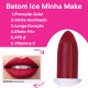 Batom Ice Cereja Matte Acetinado Efeito Frio FPS 8 Longa Duração Minha Make Odorata REF 2740 (2)