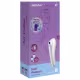 Estimulador 2 em 1 recarregável com 11 intensidades de sucção e vibração - Satisfyer dual pleasure | cor: branco (8)