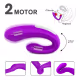 Vibrador de Casal Recarregável anatômico e flexível em silicone com controle remoto Cor Roxo (3)