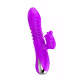 Vibrador de Ponto G e Clitóris com Movimento Vai e Vem + Estimulador de Língua e Aquecimento Cor Roxo