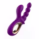 Vibrador de Ponto G e Clitóris Escalonado com Relevo Anatômico Recarregável Cor Roxo (4)
