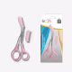 Tesoura Para Sobrancelha Rosa Com Pente Nybc Beauty (1)