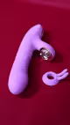 Vibrador e Sugador Rabbit Vai e Vem Bloom - Roxo (3)