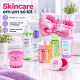 Kit Skincare Melu Ruby Rose com Sabonete Facial Sérum Água Micelar Tônico Esfoliante e Faixa de cabelo (5)