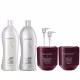 Kit Senscience Smooth - Shampoo & Condicionador 1L + Inner Restore Moisturizing & Inner Restore Intensif 500ml + Válvula