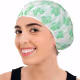 Santa Clara - Touca Luxo para Banho Estampa Flores Abstratas Verdes