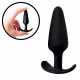 Plug Anal Cônico em Silicone 12,5 x 3,2cm Preto (1)