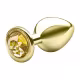 Plug Anal Médio Lite Plug com Joia - Dourado (4)