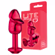 Plug Anal Pênis Lite Plug com Joia Vermelho (1)