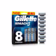 Gillette Mach 3 Refil De Lâminas Contém 8 Cartuchos
