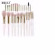 Conjunto de Pincéis Profissional de Maquiagem Beili Sintético WG-25 (25 peças)