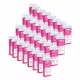 Kit 24 Cera Roll-on Depilatória Rosa Hidrata Refil Depilflax