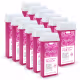 Kit 12 Cera Roll-on Depilatória Rosa Hidrata Refil Depilflax