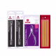 Kit Alicate 777 Palito E Espátula Inox 6 Lixas Unha Mundial