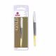 Kit 2 Pinças Gold Ponta Fina Reta Sobrancelhas Inox Mundial (2)
