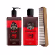 Kit Balm e Shampoo Para Barba Negra + Pente Grande Don Alcides (1)
