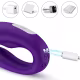 Vibrador de Casal com Vibrações e Controle -Roxo|Viviana-RCT (4)