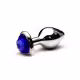 Plug Anal em Metal Grande Base Coração e Cristal Colorido - Roxo (7)