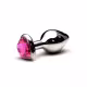 Plug Anal em Metal Grande Base Coração e Cristal Colorido - Roxo (2)