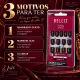 Unhas Postiças Belliz Marrom Jazz Quadrado Curto Cód.:2294 (5)