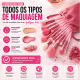 Kit Com 13 Pincéis De Maquiagem olhos, rosto Make com estojo (3)
