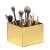 Acrílico Store Dourado/Preto com 9 Divisórias - Porta Pincel