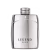 Frasco de perfume Montblanc Legend Elixir, com design elegante em tons de prata e preto, destacando o nome da marca e do produto em letras grandes. Embalagem de vidro com tampa arredondada, transmitindo sofisticação e exclusividade.