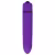 Vibrador pessoal de cor roxa, com formato cilíndrico e acabamento liso. Possui um botão preto na parte superior, provavelmente para controle de funções. Embalagem compacta e discreta.