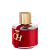 Frasco de perfume Carolina Herrera em embalagem vermelha com detalhes dourados, tampa dourada e logotipo da marca visível.
