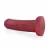 Plug anal vermelho com formato curvo e textura marcada, projetado para proporcionar prazer e estimulação. Produto da marca Aine, com design discreto e minimalista.