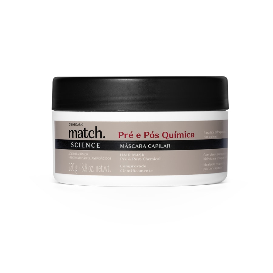 Máscara Capilar Match Science Pré E Pós-Química 250G