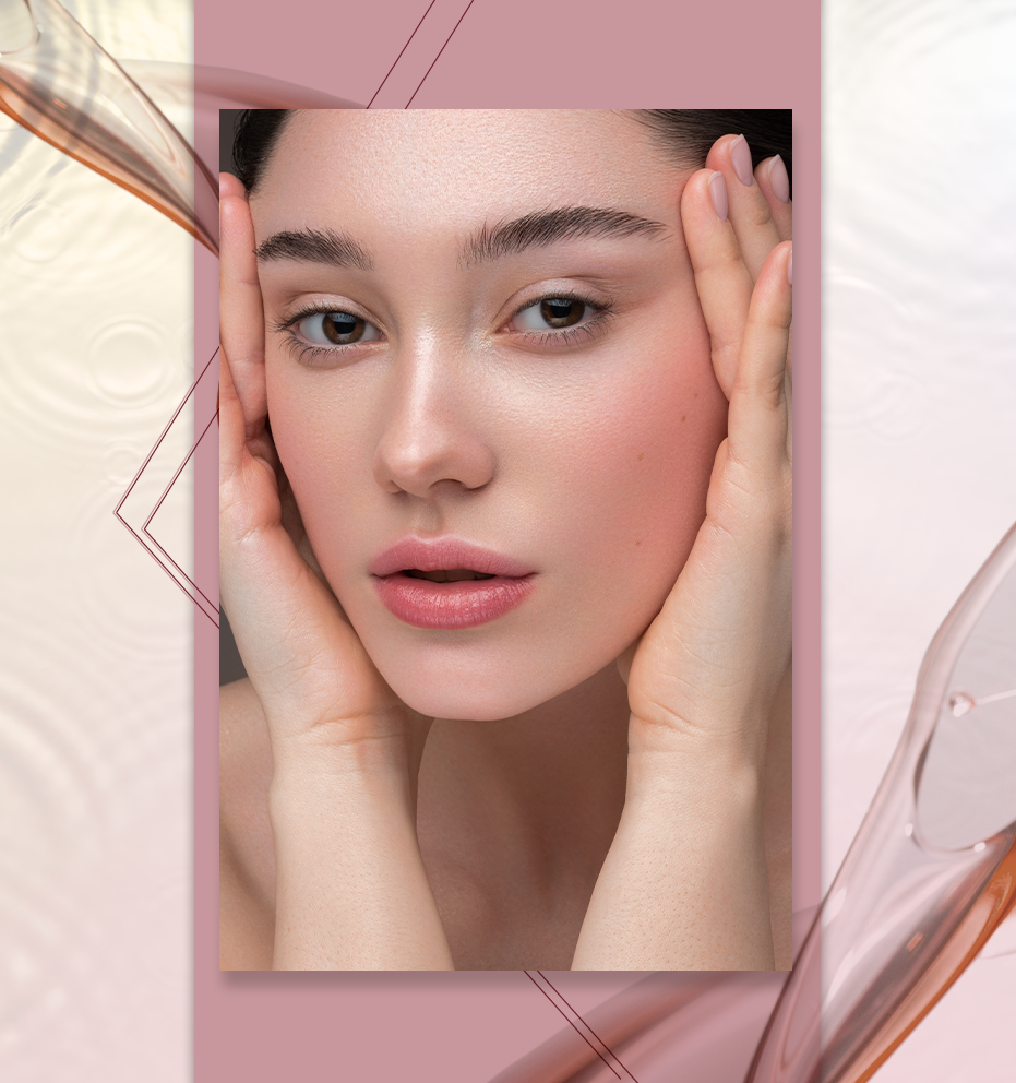 Pele hidratada com óleo facial