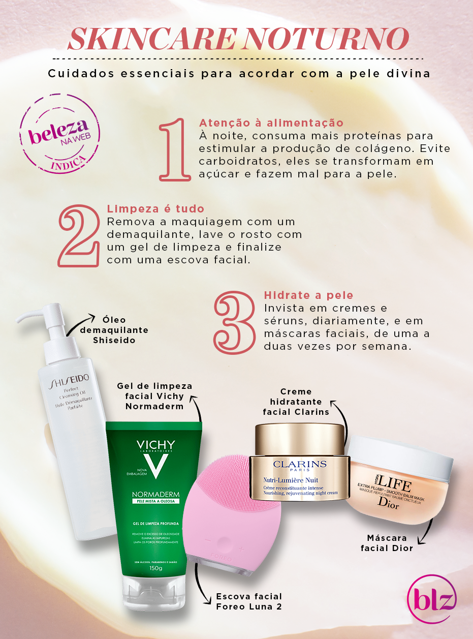 Skincare noturno: 3 cuidados essenciais para a pele