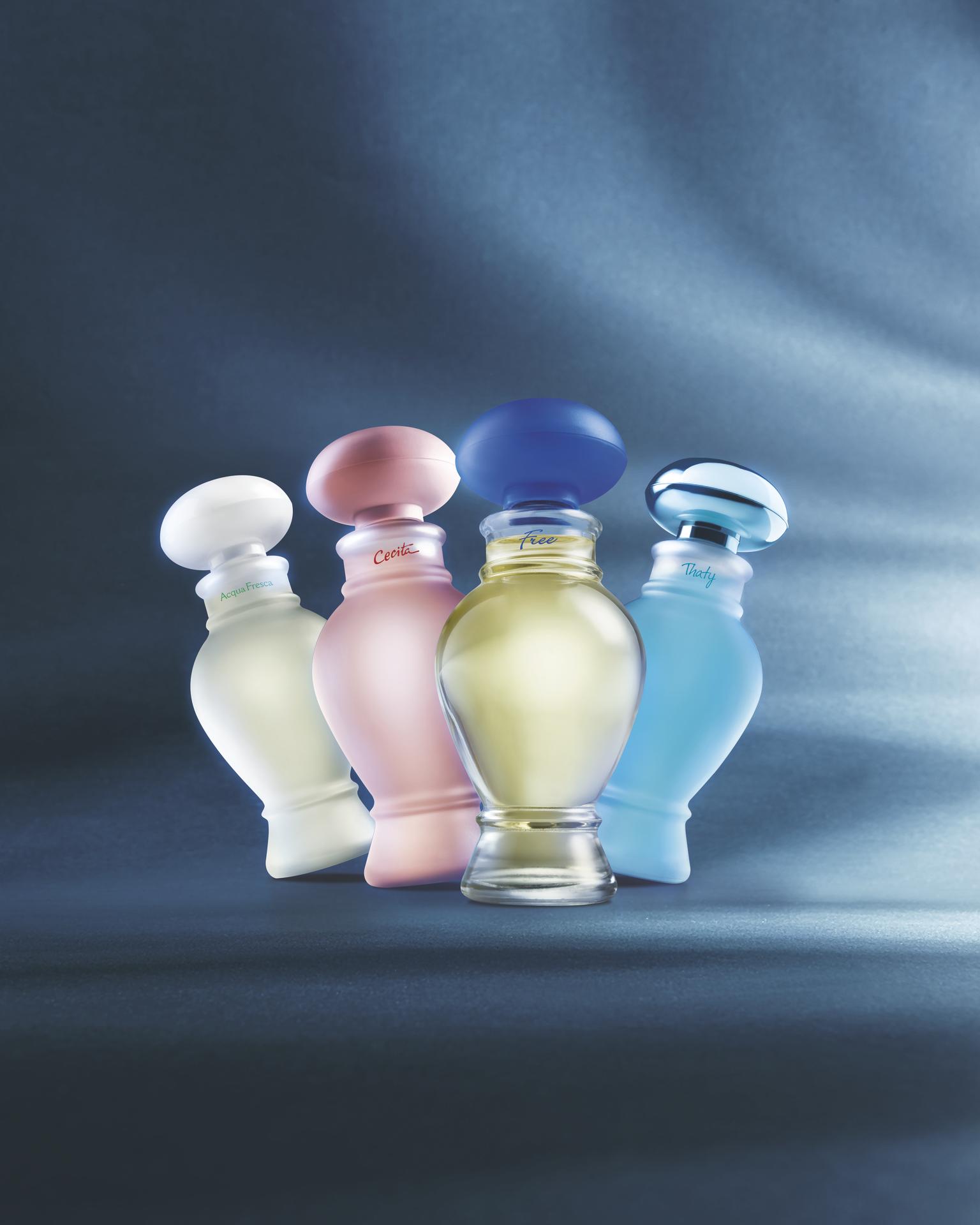 As clássicas ânforas da perfumaria do Boticário