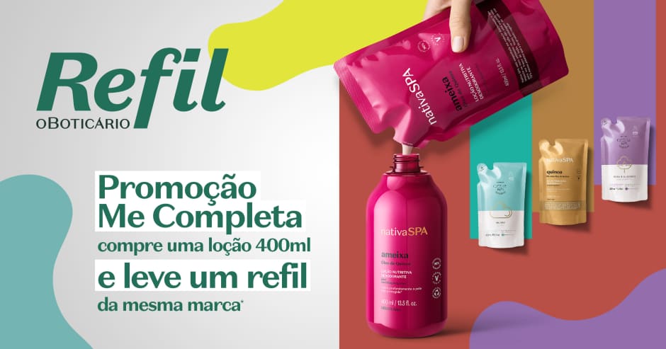 Promoção cremes em refil Boticário