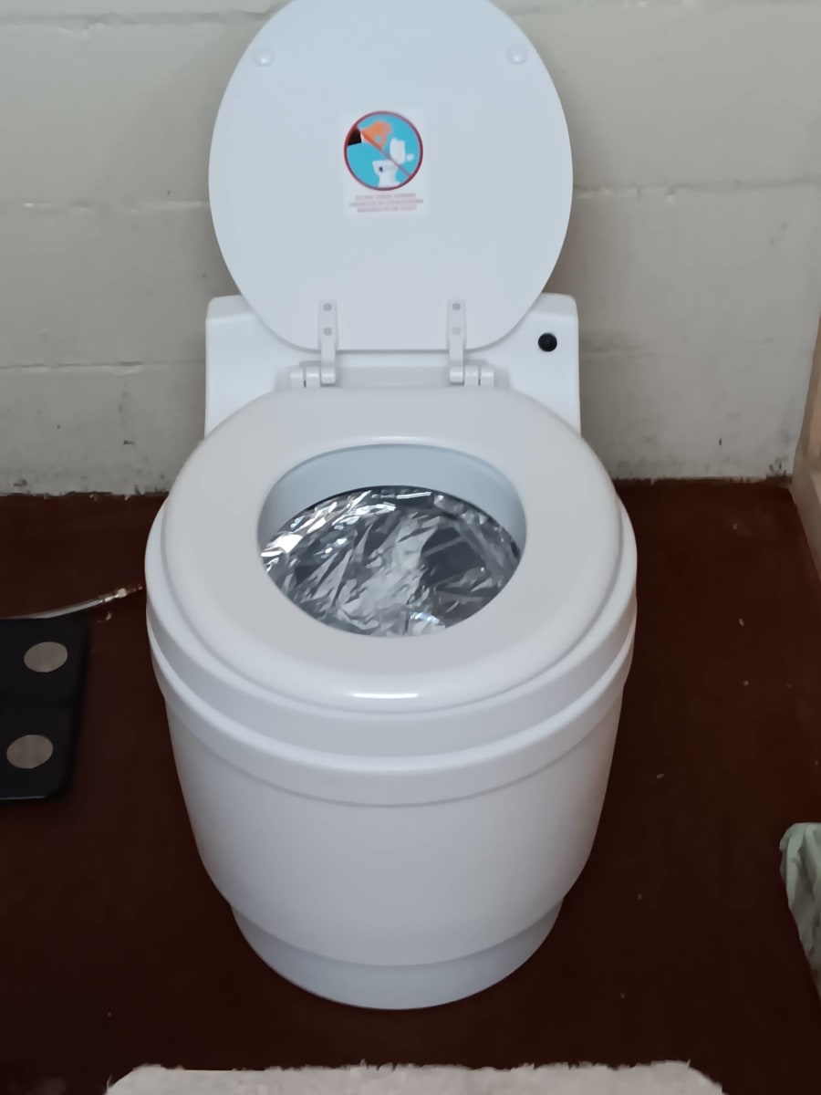 Black Laveo Dry Flush Toilet