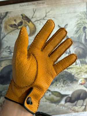 Fort Belvedere Yellow Peccary Gloves