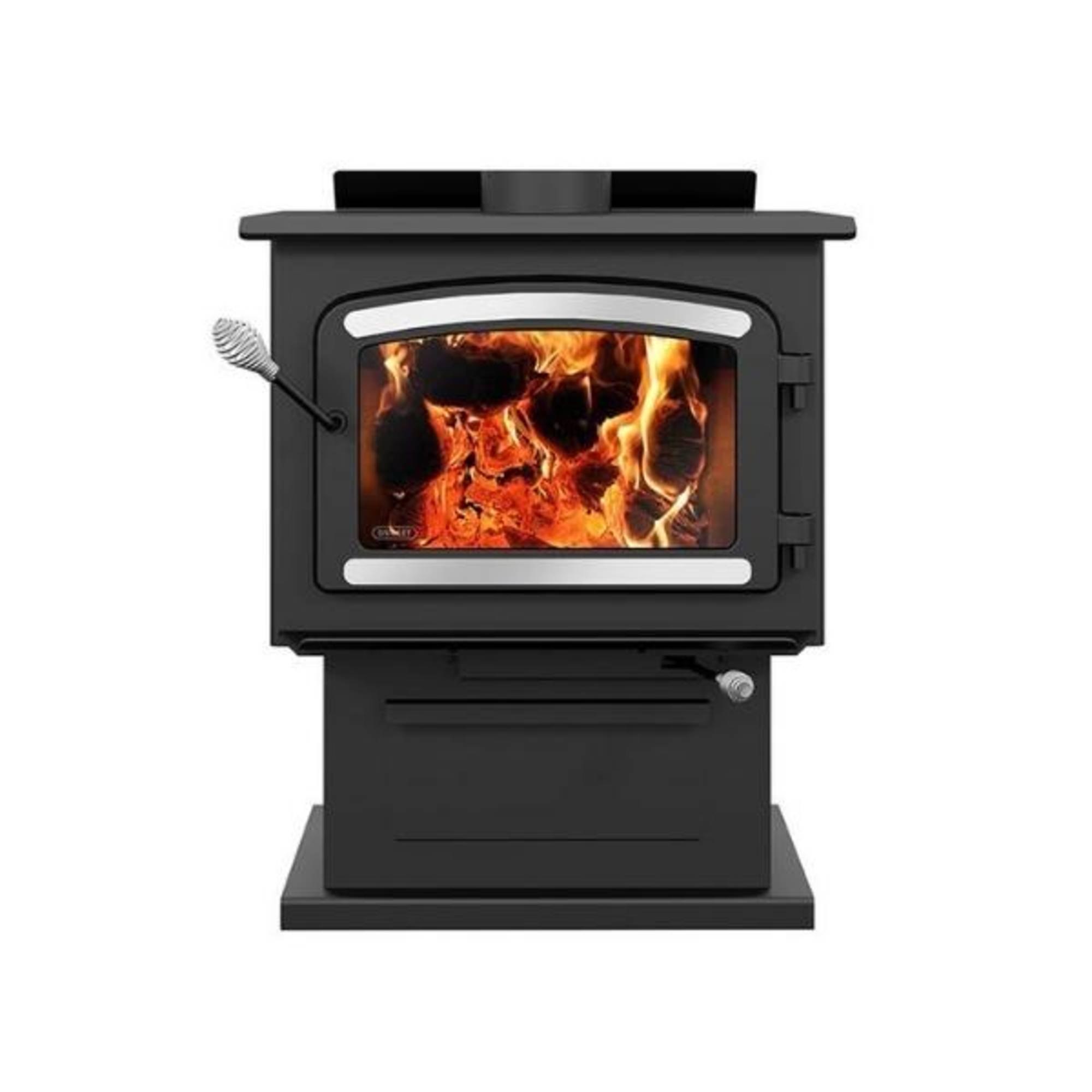 テンマク Wood stove side view outside air M Drolet Fox Wood Stove DB03186 l Fire Pit Surplus
