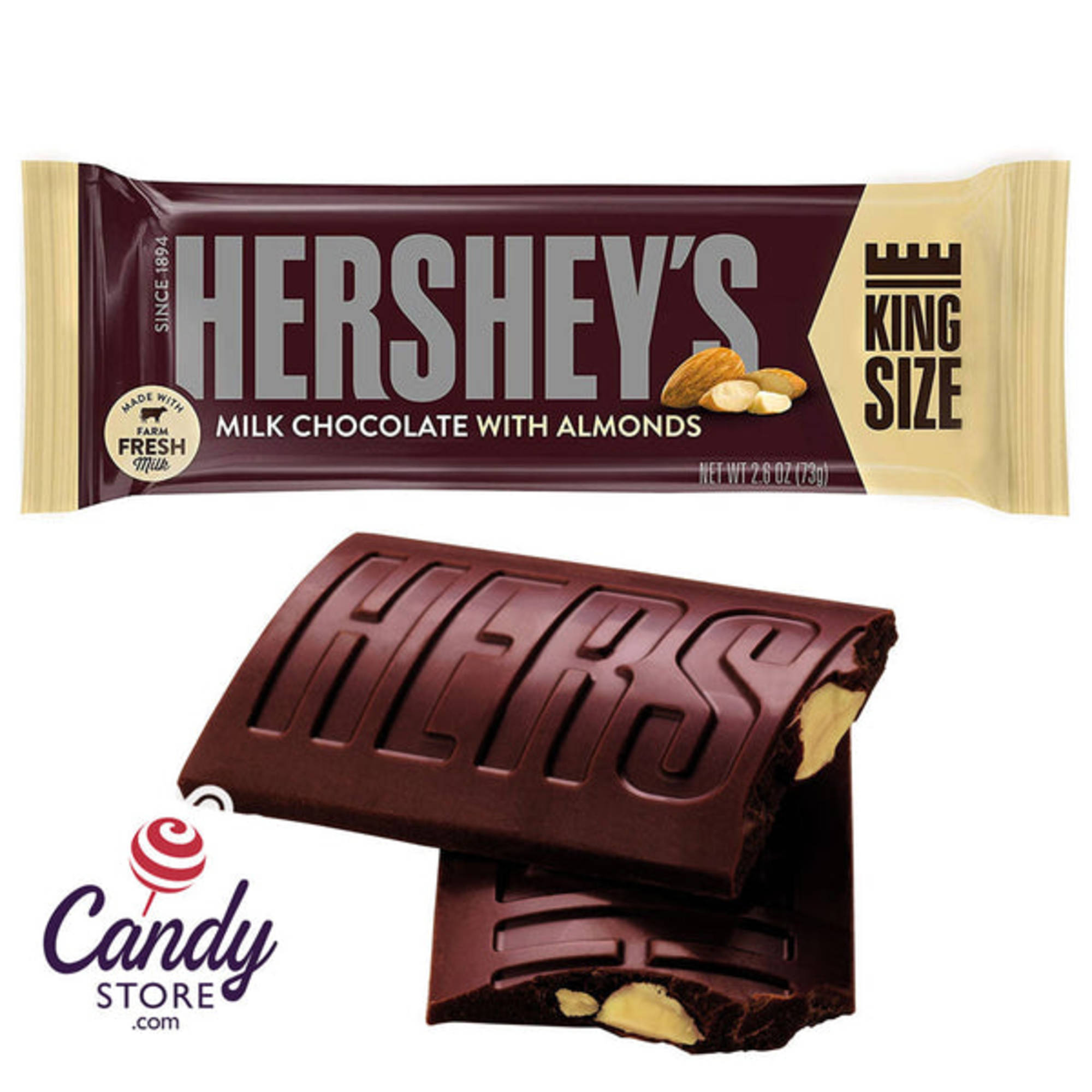 Hershey's Milk Chocolate with Almonds, King Size, 18-count