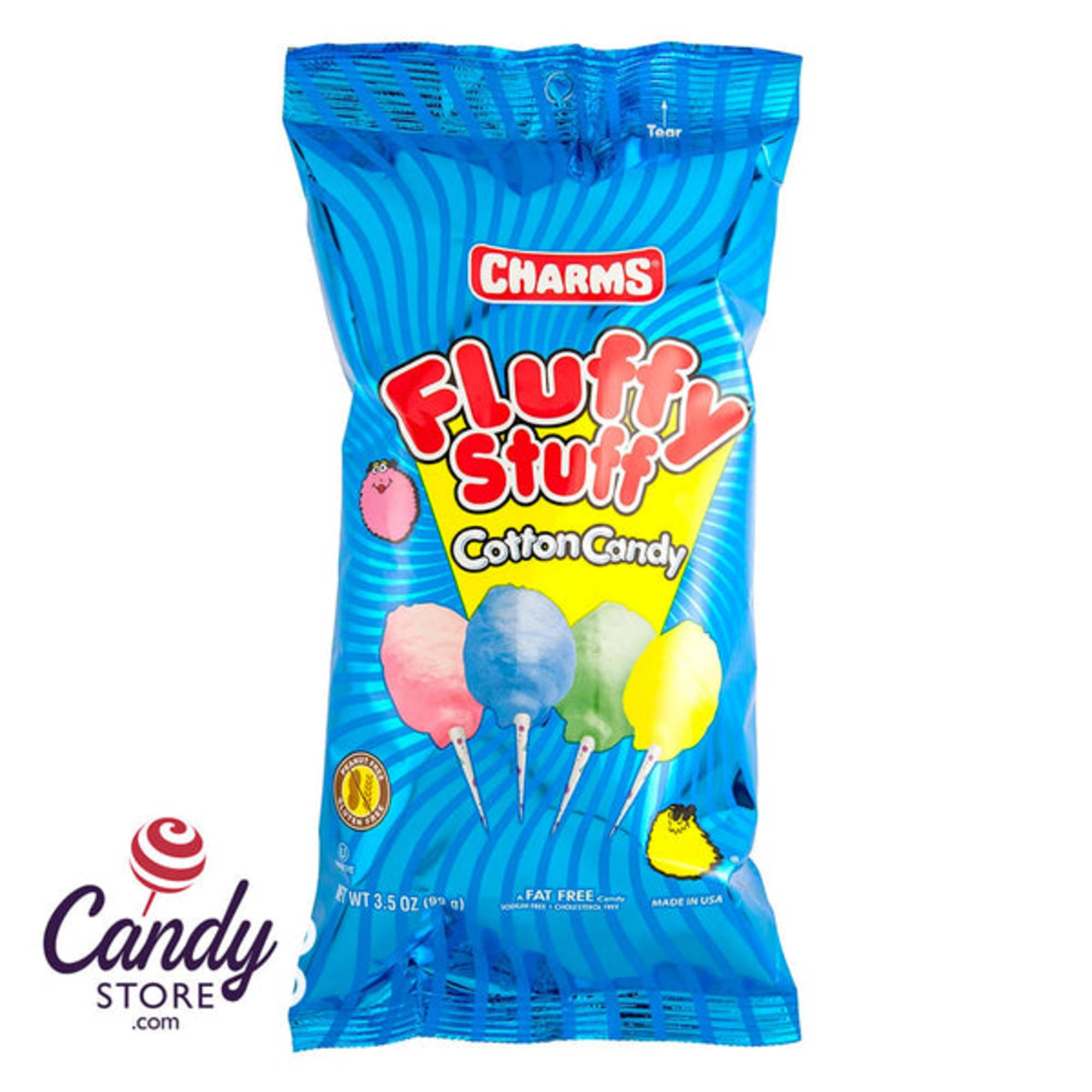  Fluffy Stuff Cotton Candy 2.5 Oz Theater Size Bags - Pack of 3  : Grocery & Gourmet Food