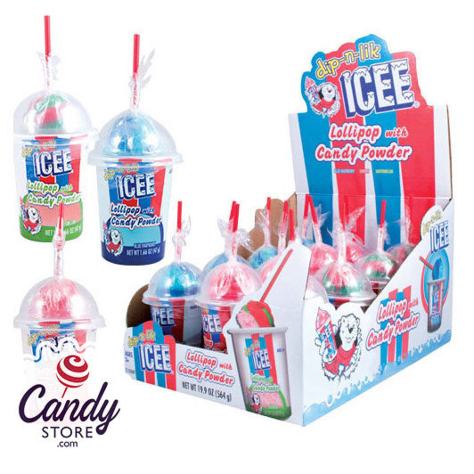 Icee Dip N Lik Lollipop Cups - 12ct | CandyStore.com