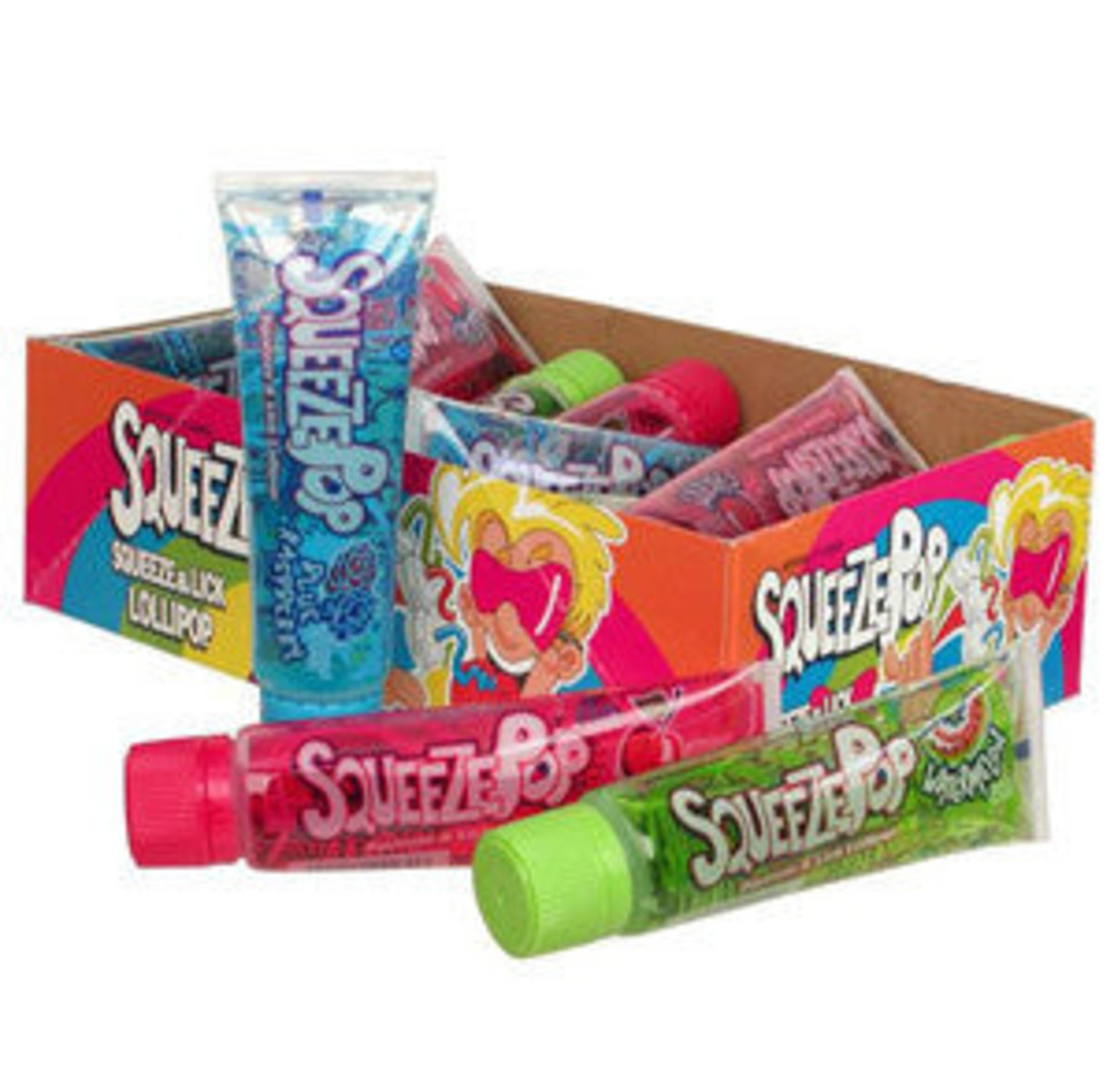 Fremskridt Klage uberørt Squeeze Pop Liquid Lollipops - 18ct | CandyStore.com