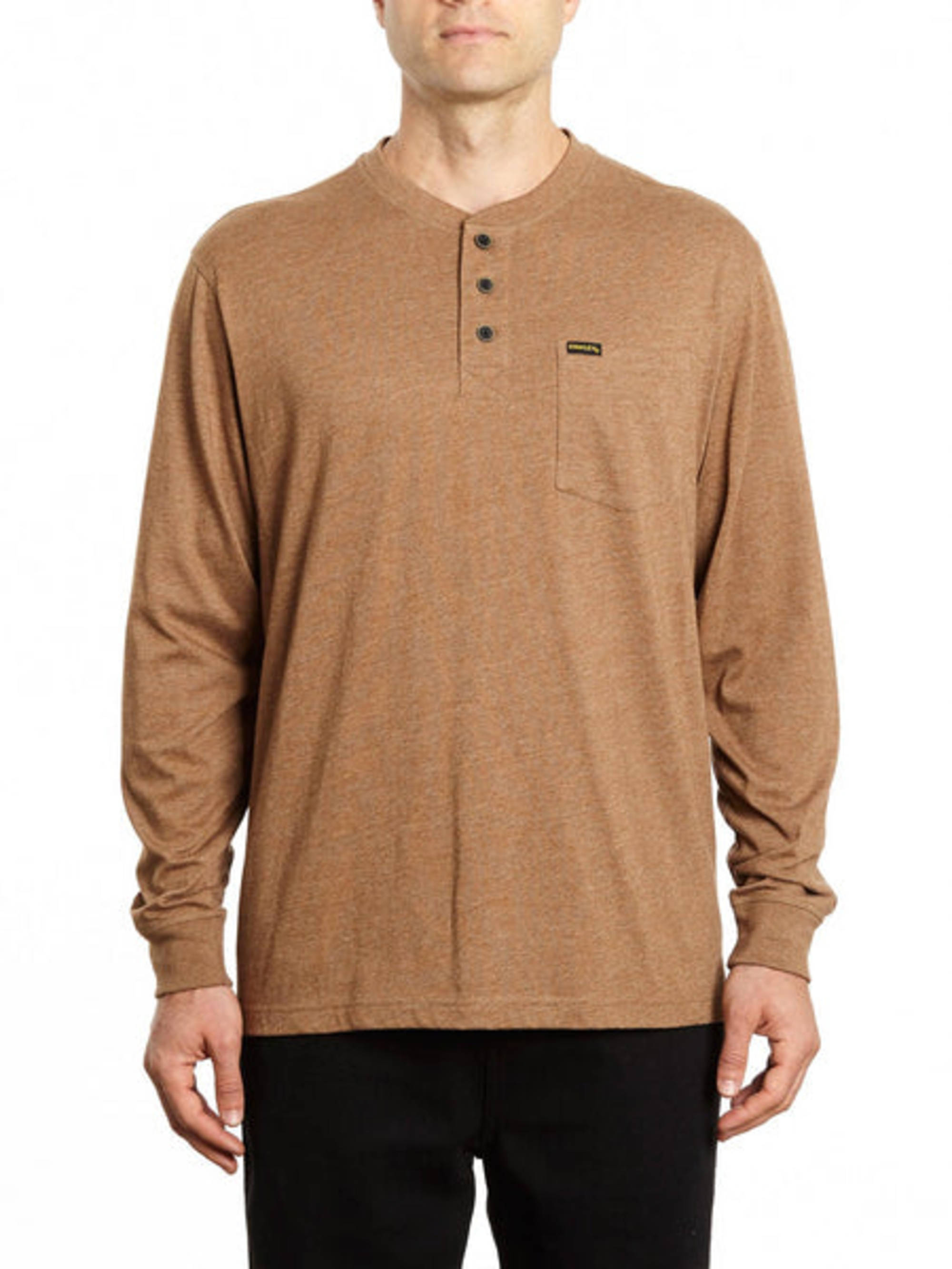 Buy Brown Long Sleeve Henley Top 14, T-shirts